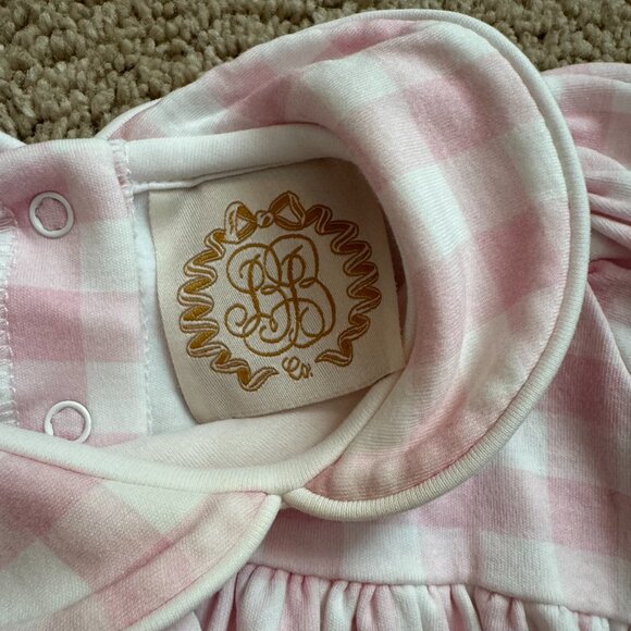 TBBC Britt Bubble in Palm Beach Pink Gingham with Worth Avenue White 0/6 months - Picture 4 of 4